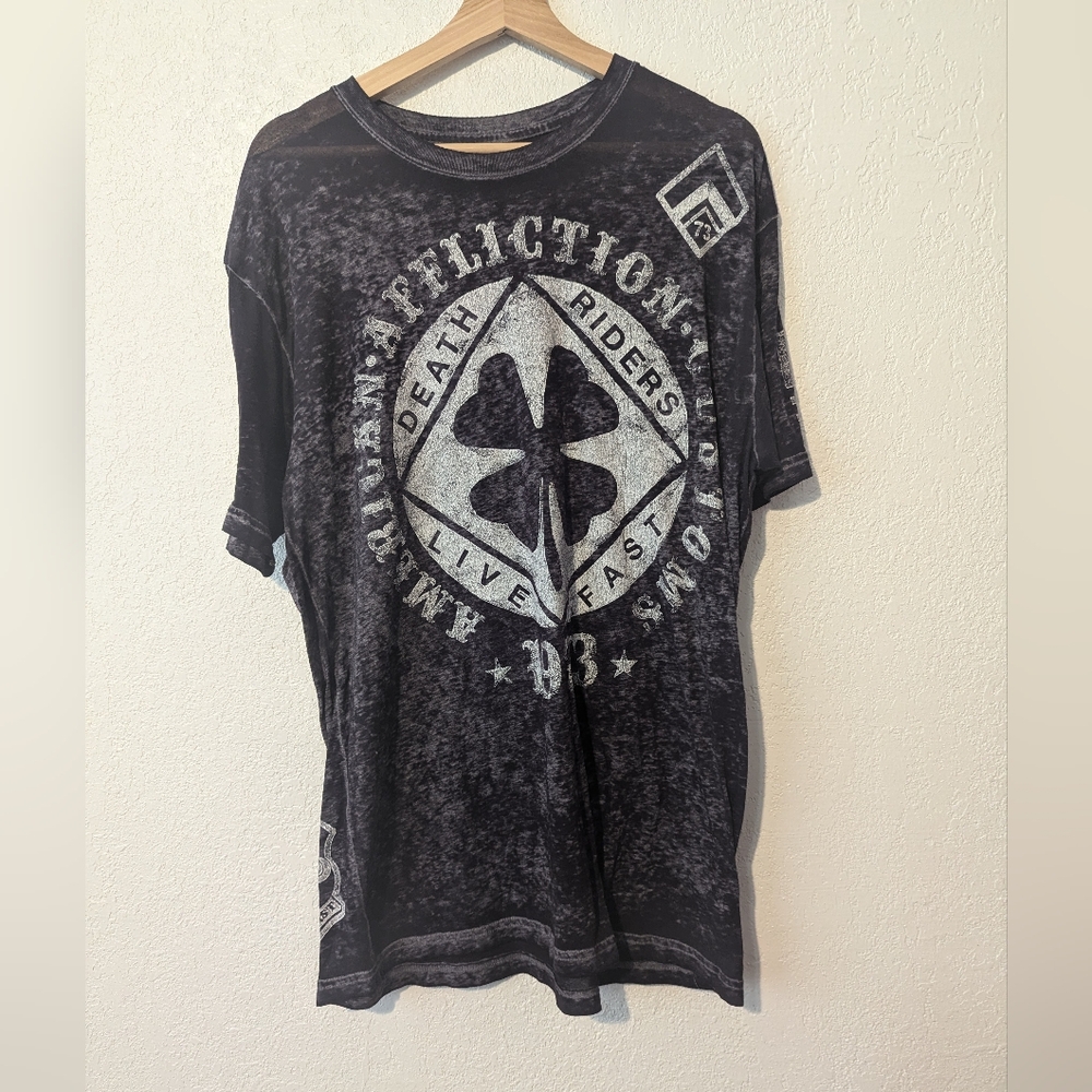 Affliction Y2K American custom purple tee shirt
